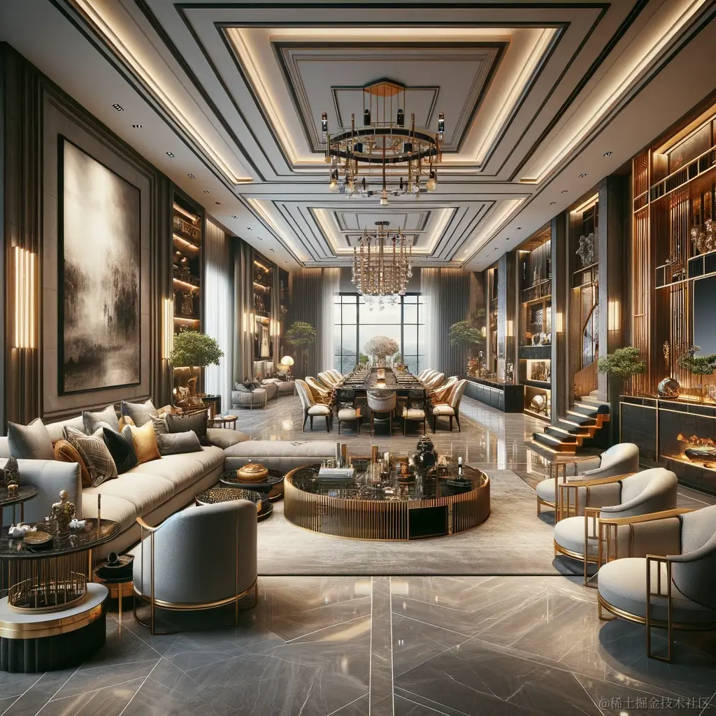 DALL·E 2024-01-08 15.16.46 - The interior of a fictional house that looks like it's worth 100,000 yuan. The interior is luxurious and expansive, featuring high-end furnishings and.png