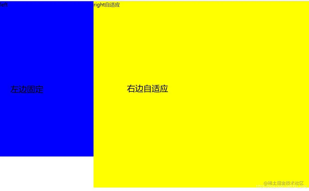 自适应两栏布局