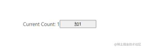 Click the plus 1 button to increase the value of count
