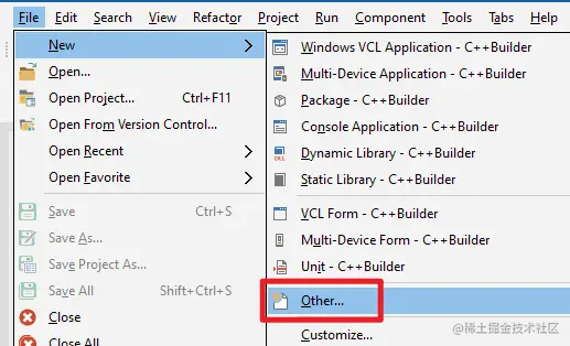菜单项选择other