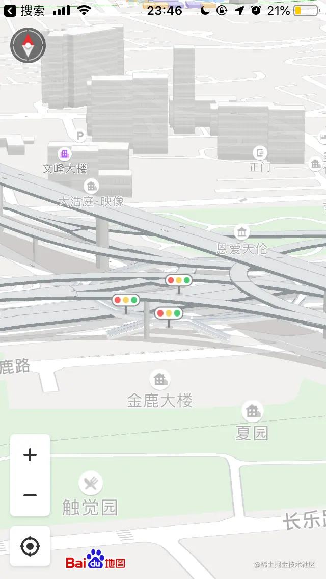 2. 立体效果，截取自百度地图