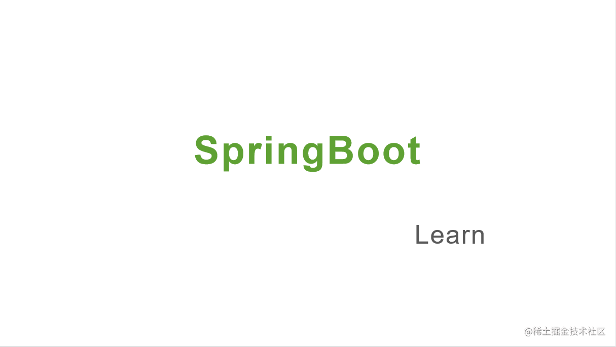 Learn SpringBoot