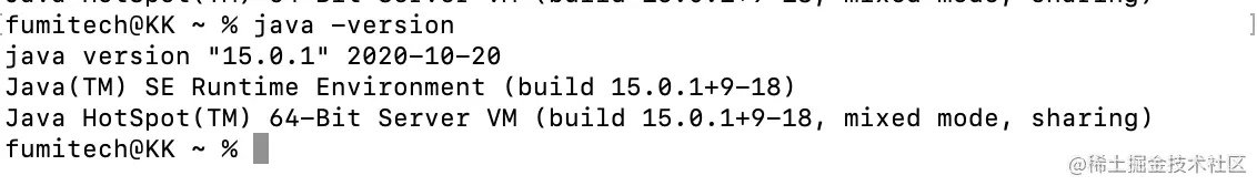 检查 JDK 的版本号