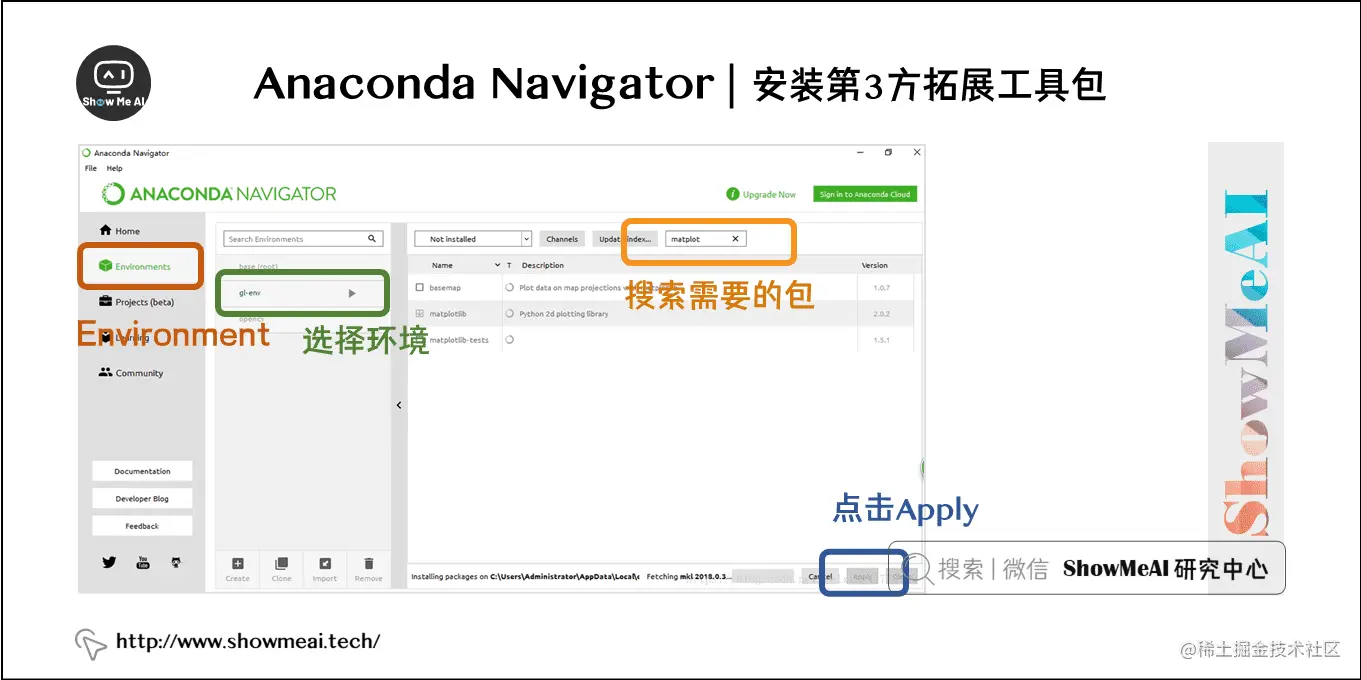 Anaconda Navigator | 安装第3方拓展工具包