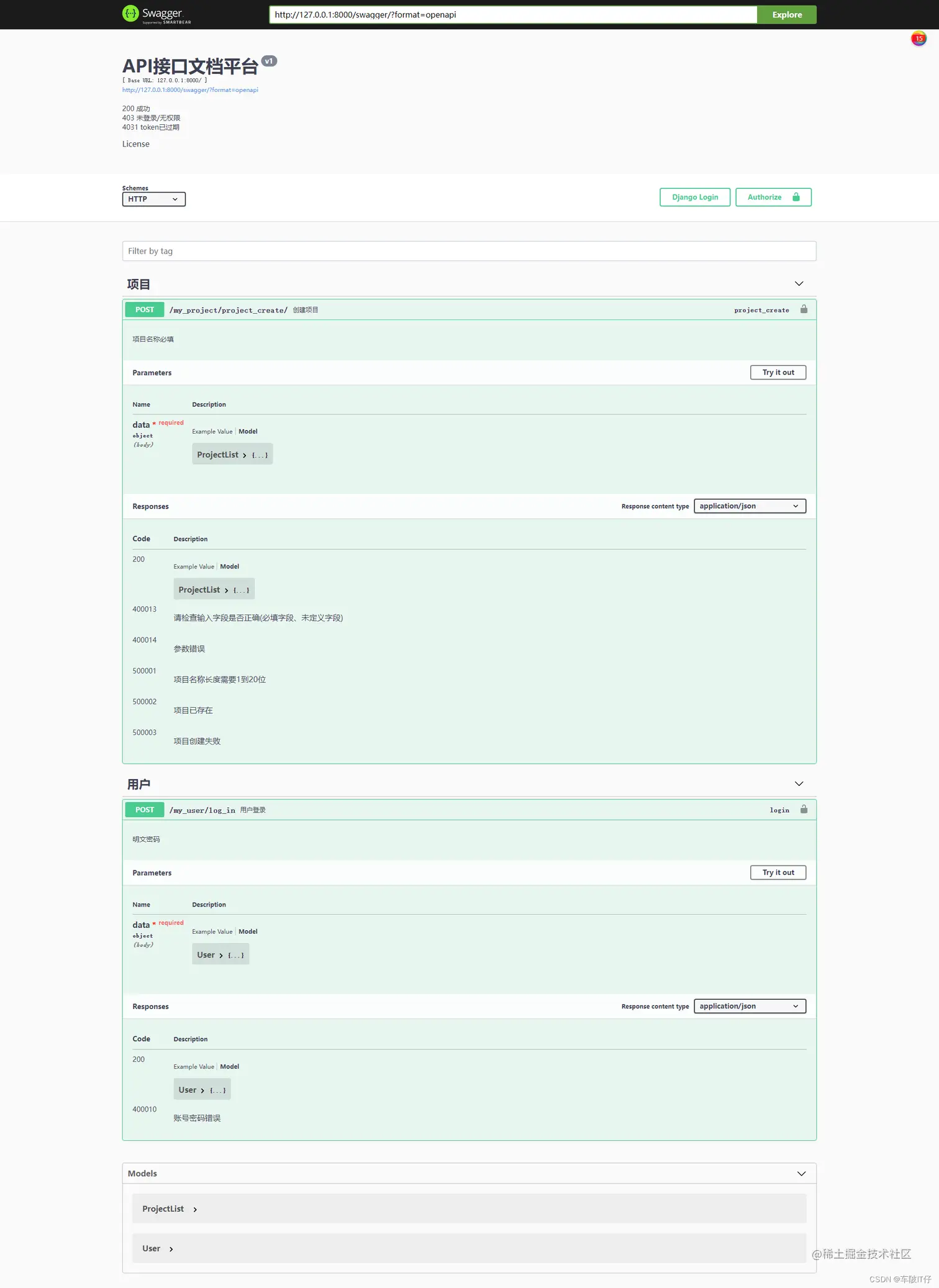 简易的swagger文档