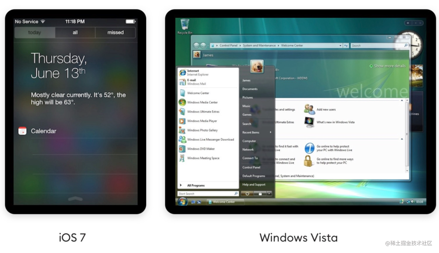 IOS7 and windows effect