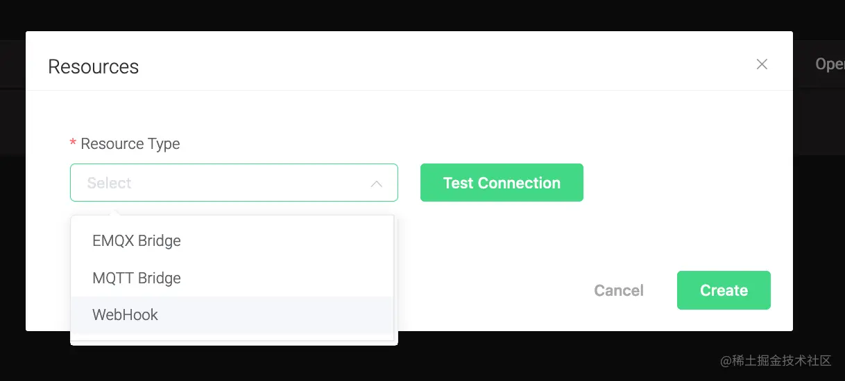 EMQ X Dashboard 创建 WebHook