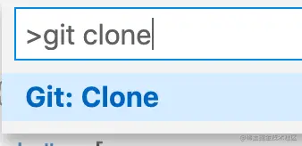 VSCode command platte - git clone