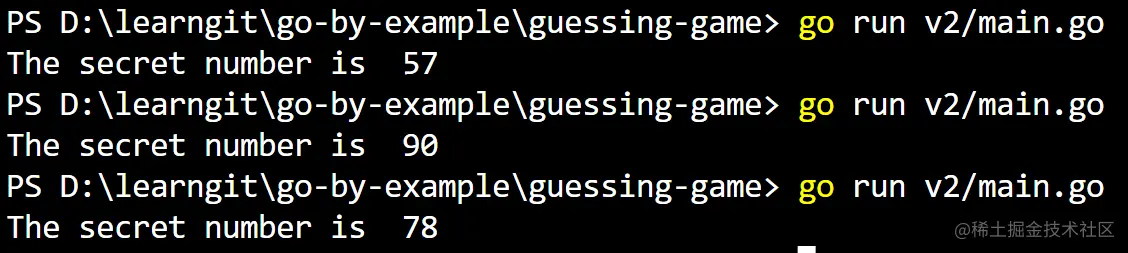 我的三次运行结果