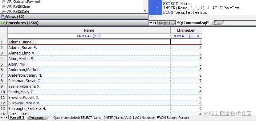 sql怎么把字段里的负数去掉 instr函数的用法？