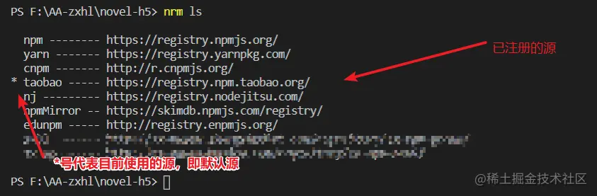nrm ls使用图示