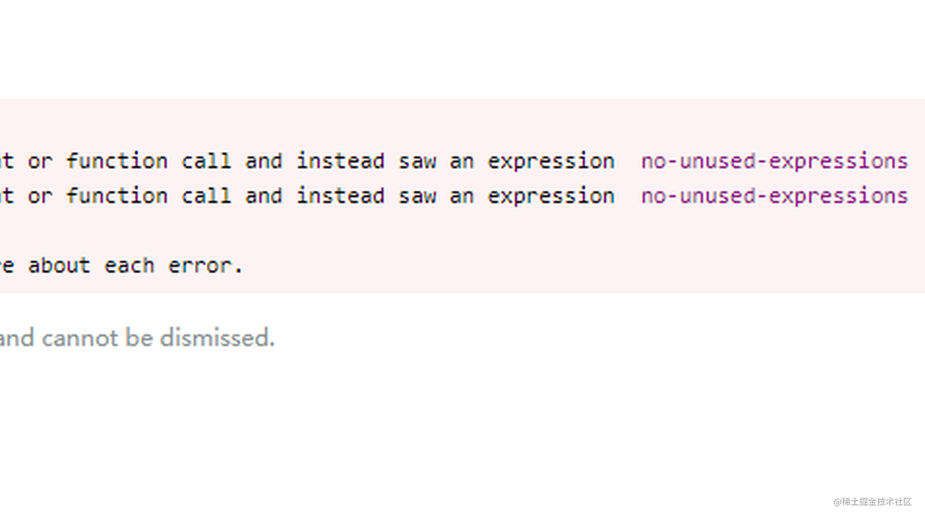 unused expression expected an assignment or function call angular