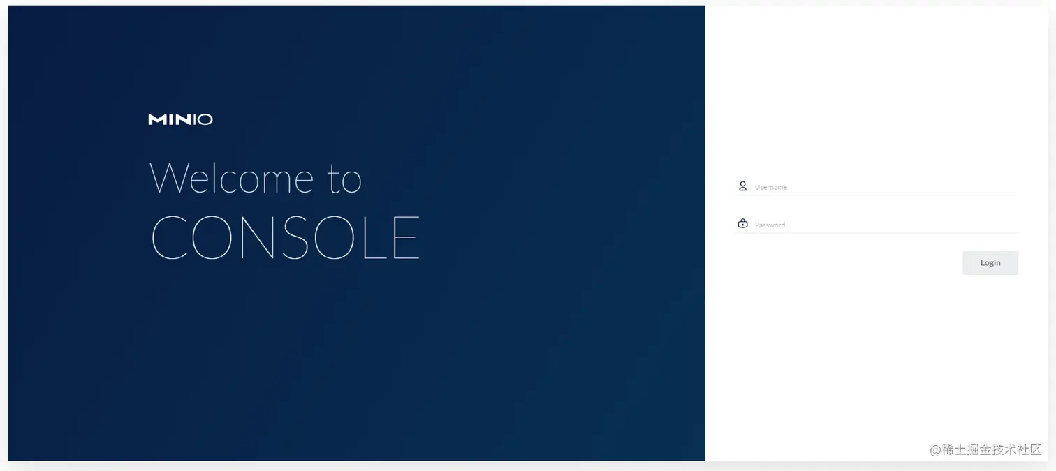 Minio登录界面
