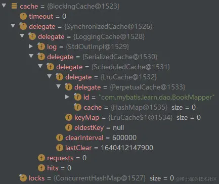 生成的二级缓存对象