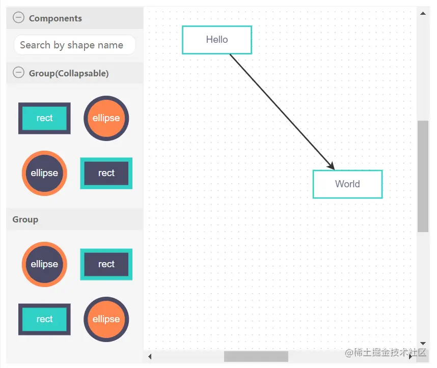 react+antvX6 制作可编辑图表3——Stencil上一期我们讲了antvX6中的拖拽组件Dnd，这一期我们讲 掘金