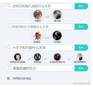 小布助手各类结构化问答示意