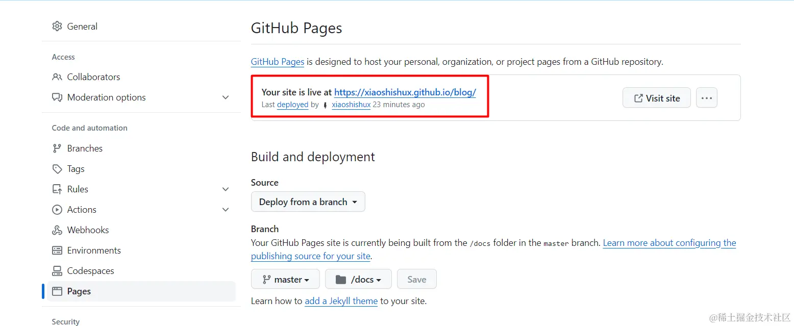 githup-pages设置成功blog.png