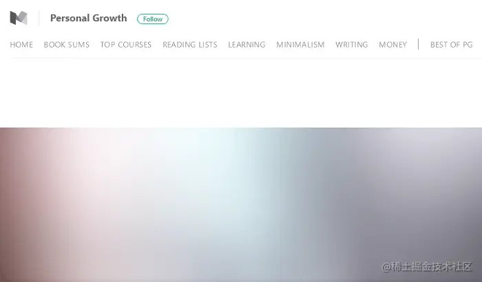 Blurred placeholder image on Medium website