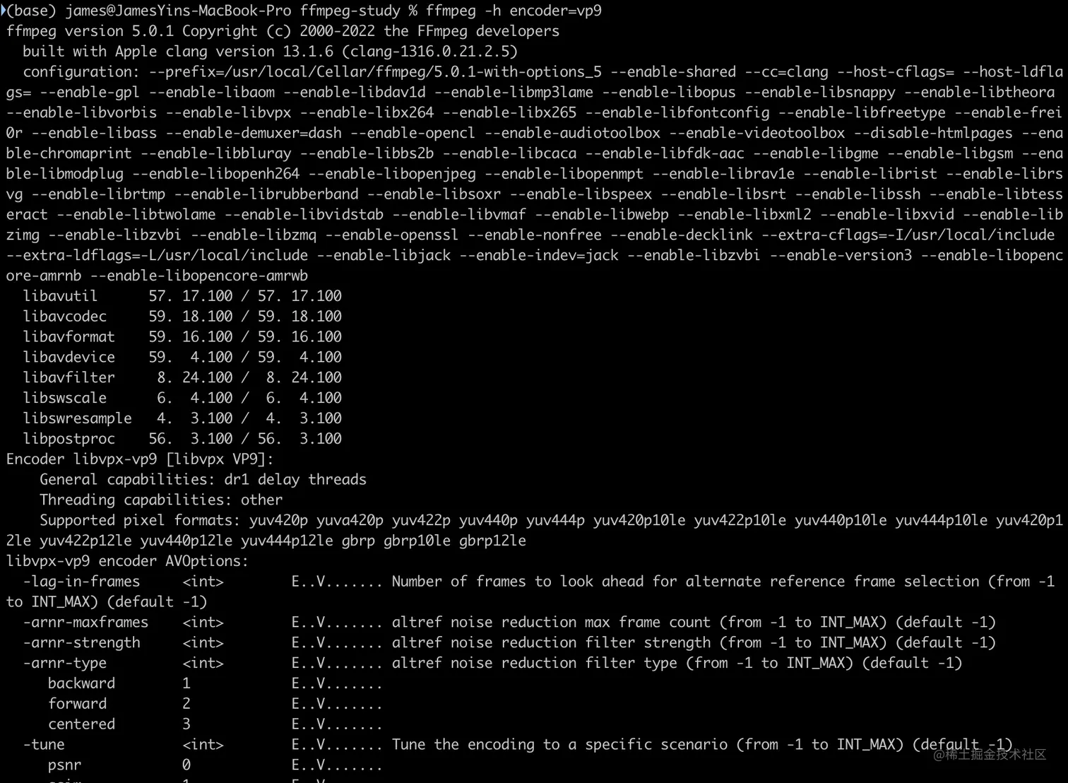 FFmpeg 安装(MacOS + Homebrew)MacOS环境下通过HomewBrew安装FFmpeg 通过bre 掘金