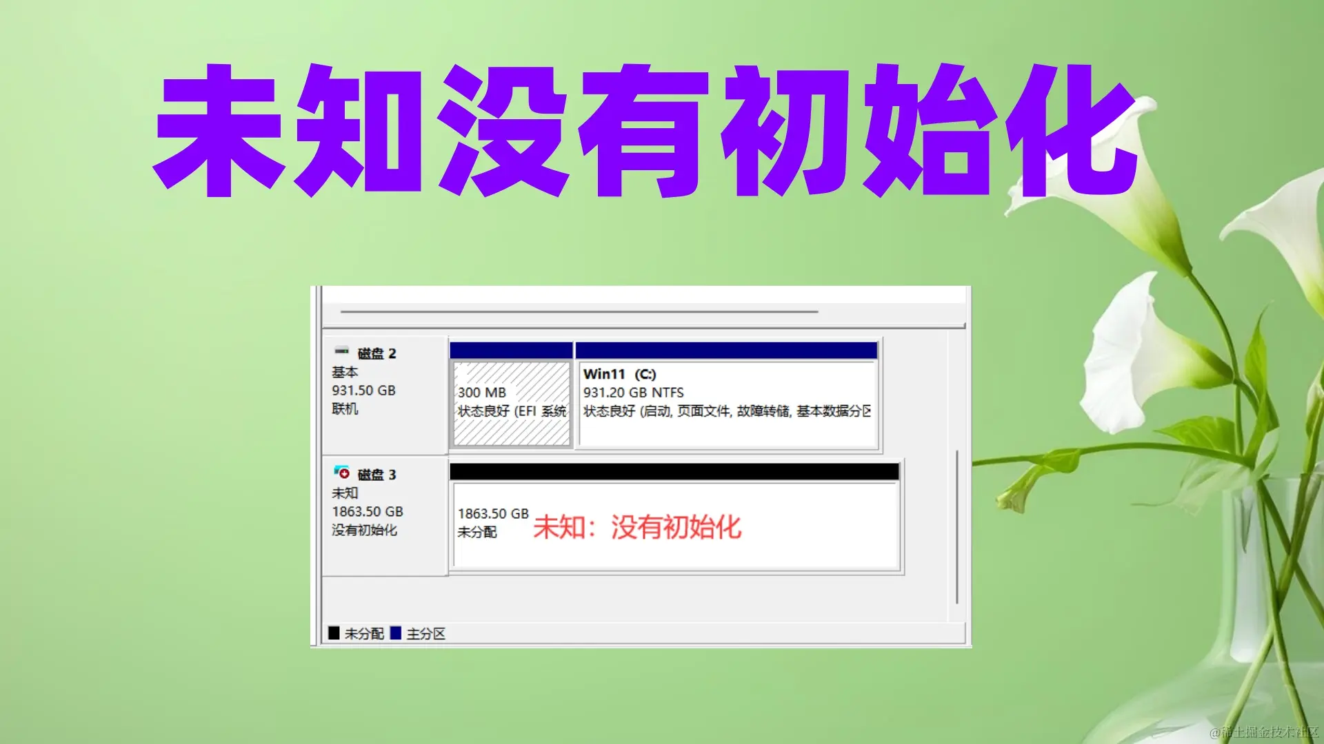 硬盘危机：磁盘管理“未知没有初始化”之困与解