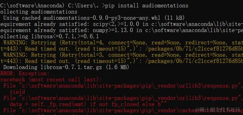 pip安装第三方库超时