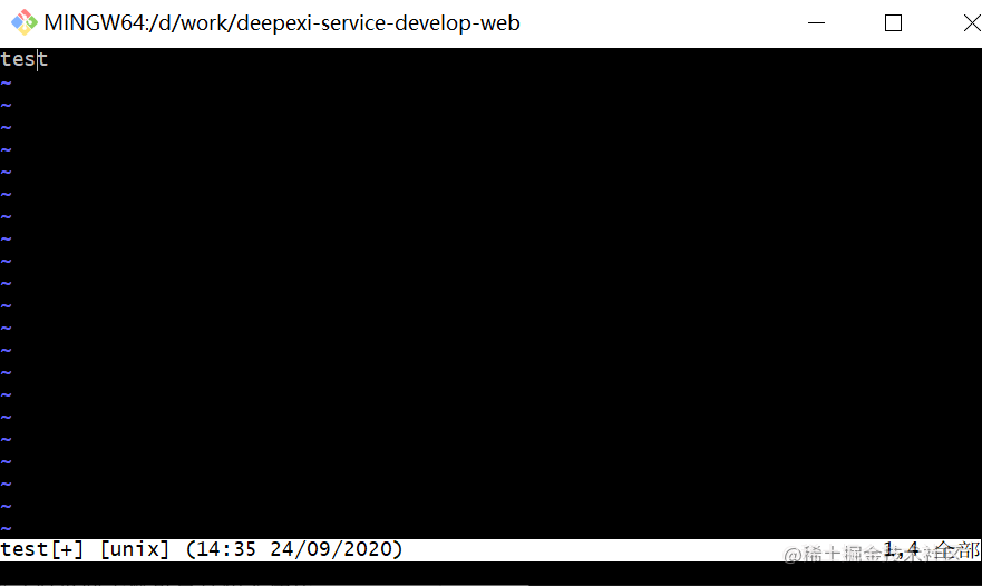 Git Bash 新建 编辑文件 掘金