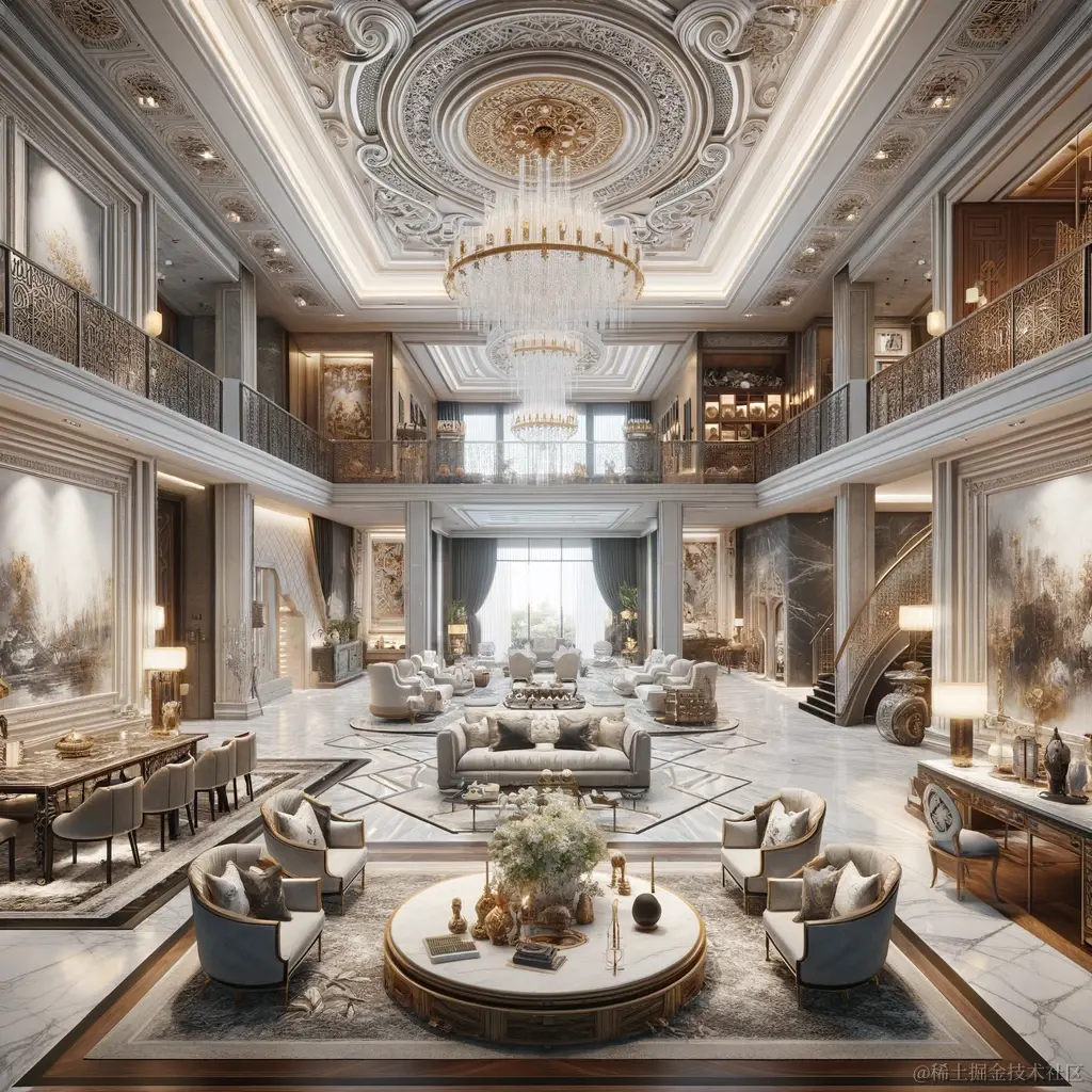 DALL·E 2024-01-08 15.16.52 - The interior of a fictional house that looks like it's worth 10 million yuan. This interior is the epitome of luxury and elegance. The grand foyer lea.png