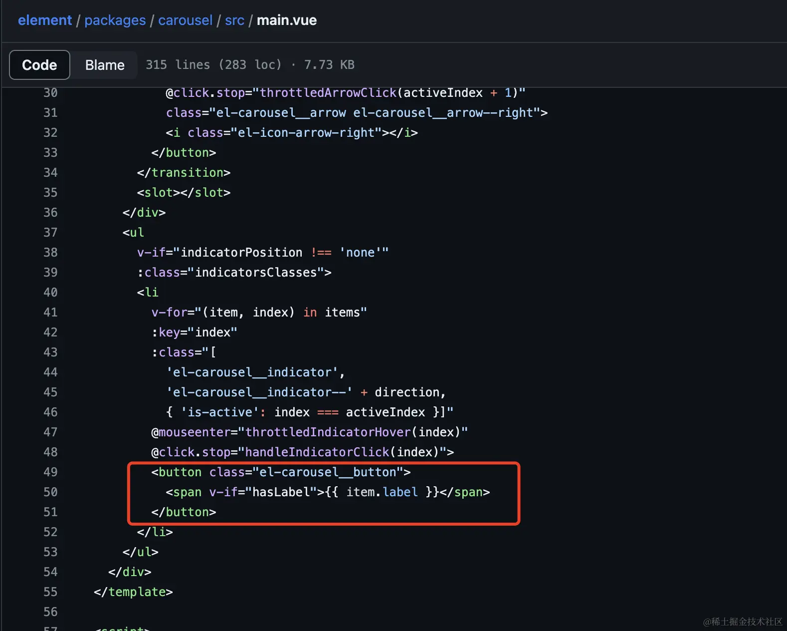  form indicator el carousel form 