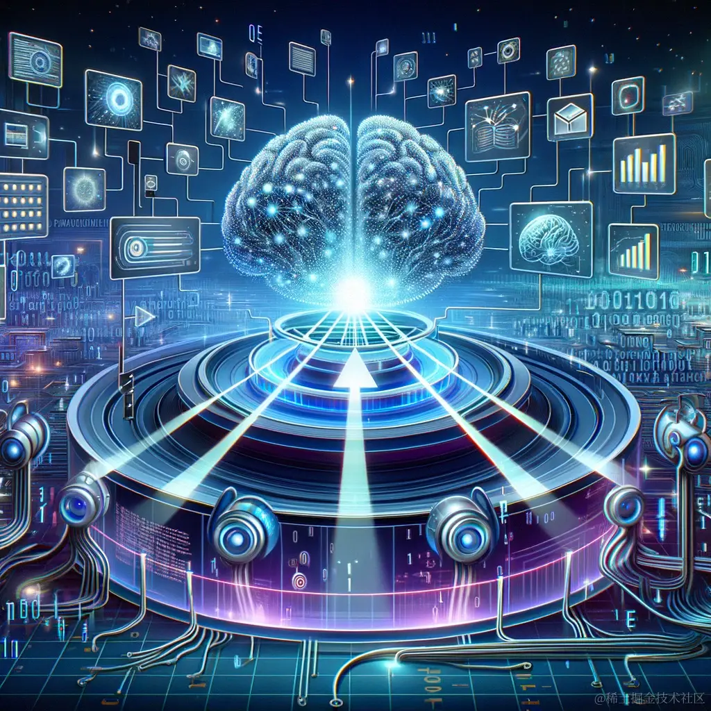 DALL·E 2024-03-12 21.16.52 - A visually engaging and detailed illustration showing the concept of vector retrieval in artificial intelligence. The scene includes a digital landsca.webp